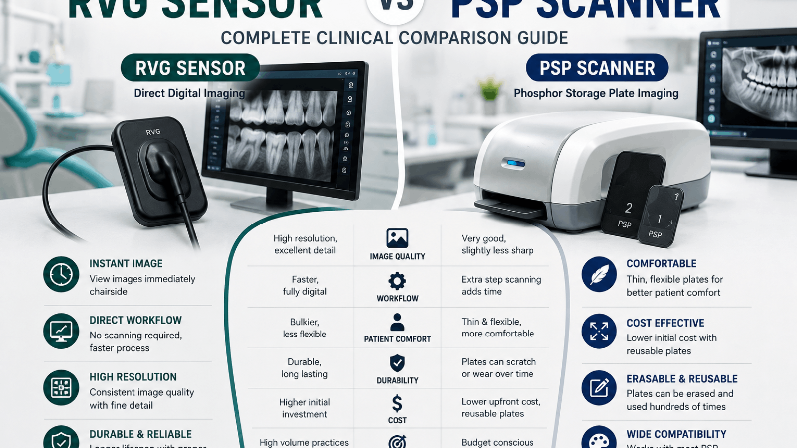 RVG Sensor vs PSP Scanner