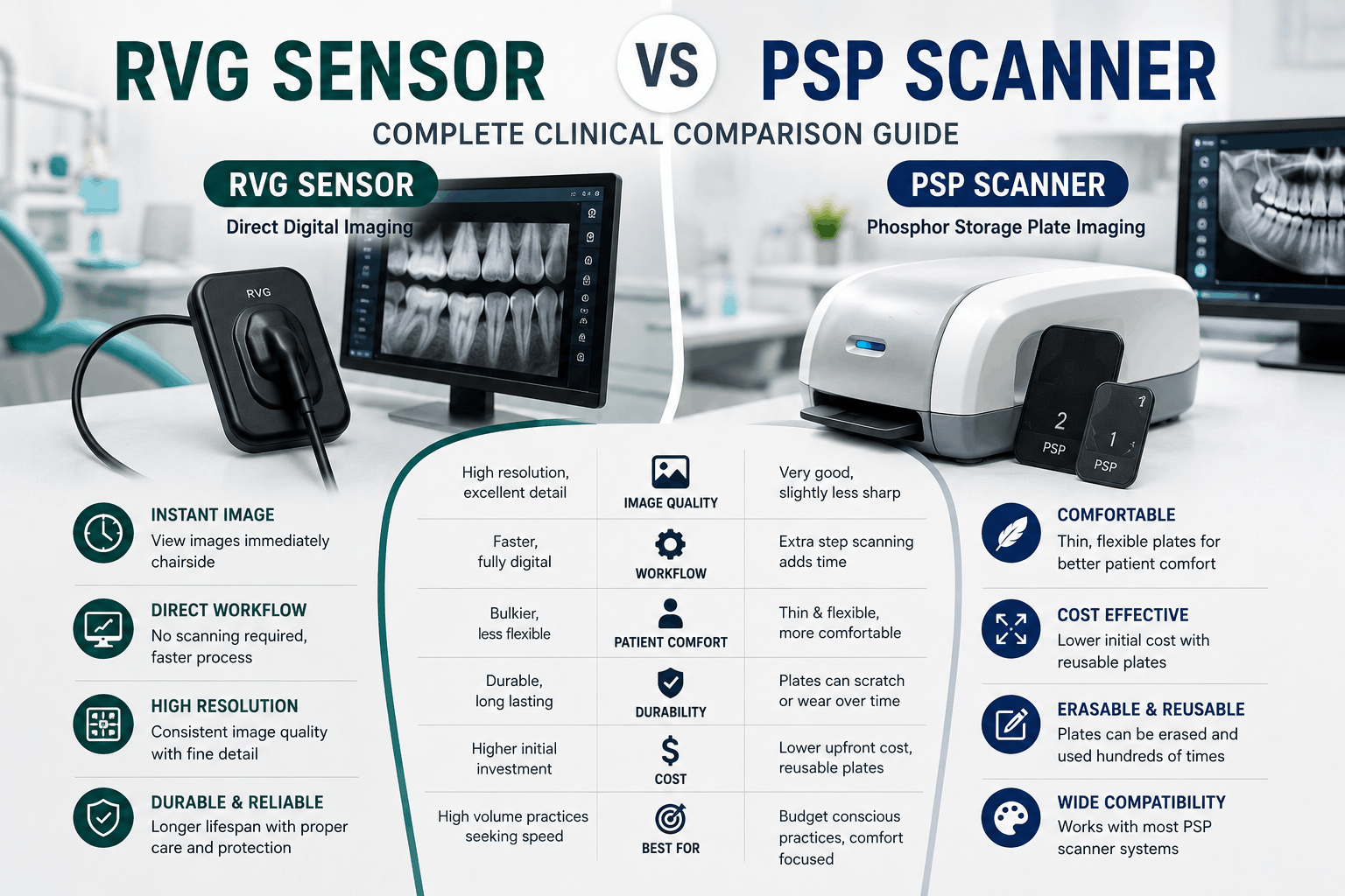 Rvg Component RVG Sensor vs PSP Scanner: Complete Clinical Comparison Guide